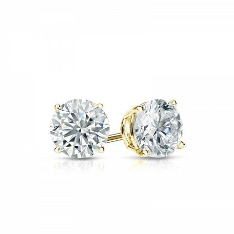 Solitaire Stud Earrings - I Heart Moissanites