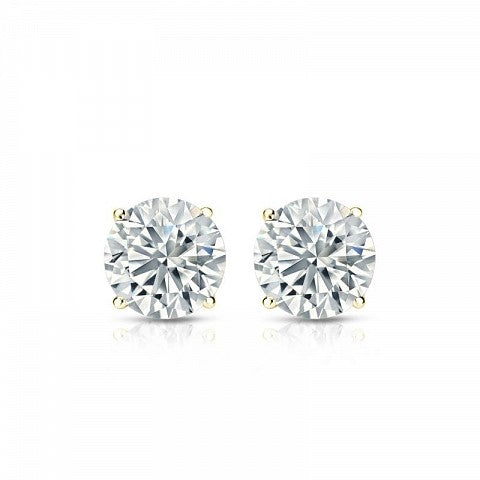 Solitaire Stud Earrings - I Heart Moissanites