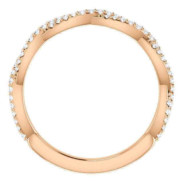 Moissanite Twist Wedding Band