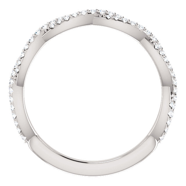 Moissanite Twist Wedding Band