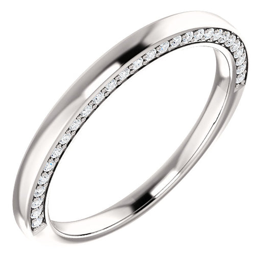 Hidden Diamond Wedding Band - I Heart Moissanites