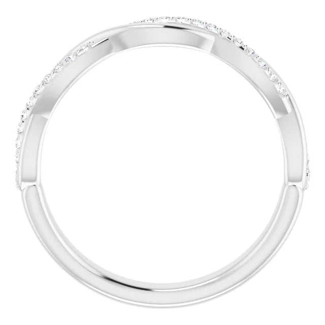 Lab Diamond Twist Style Anniversary Band