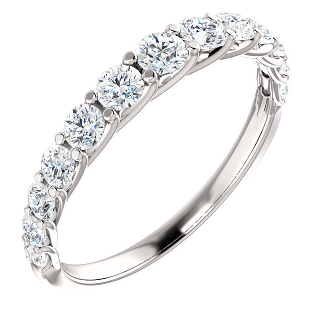 Moissanite Anniversary Band