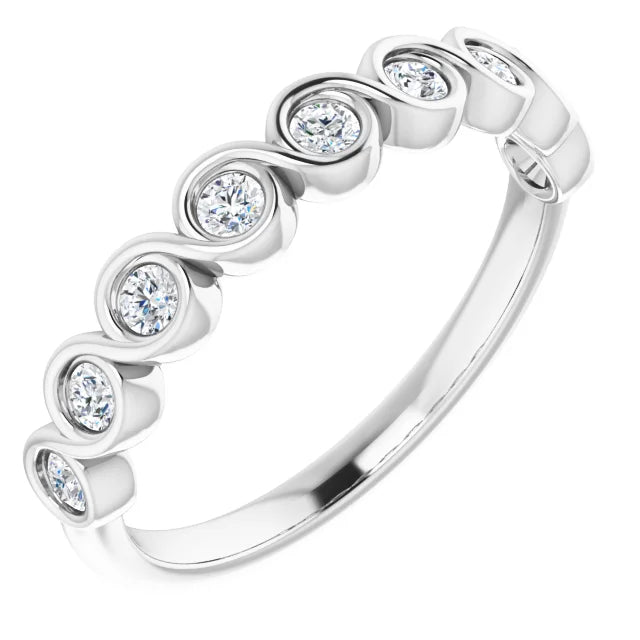 Moissanite Anniversary Band