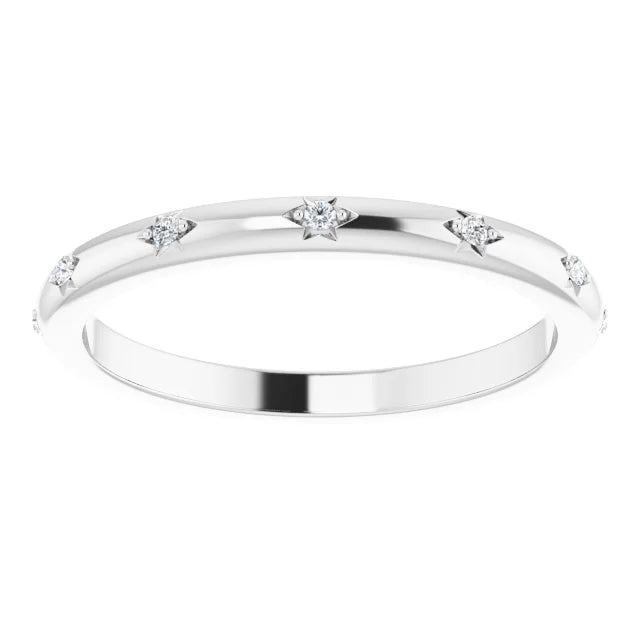 Round Brilliant Moissanite Eternity Band