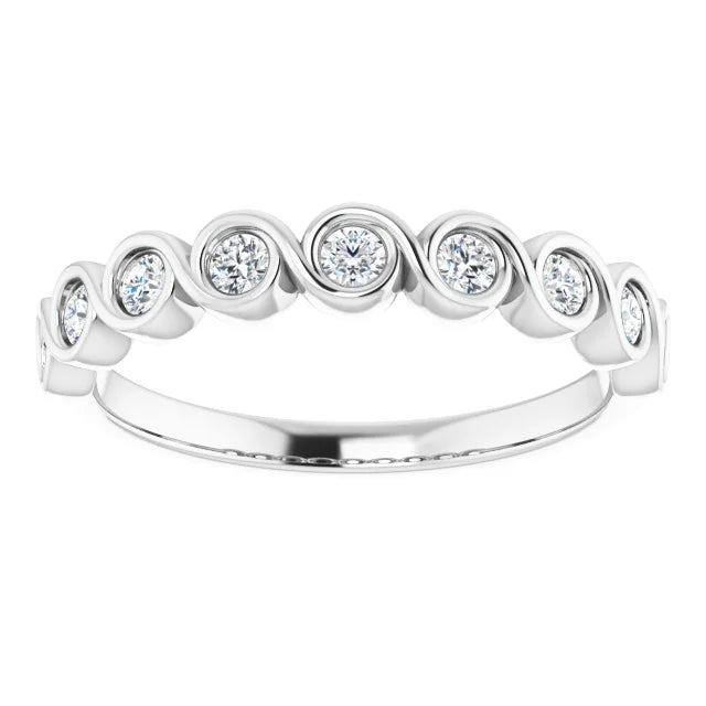 Moissanite Anniversary Band