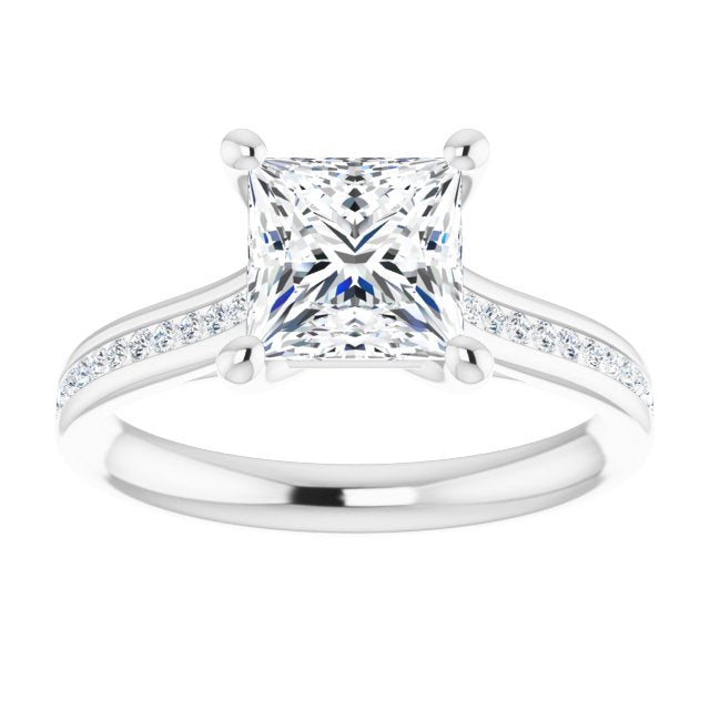 Princess Diamond Band Engagement Ring