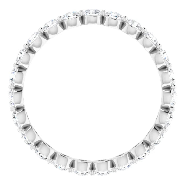 Round Brilliant Moissanite Eternity Band