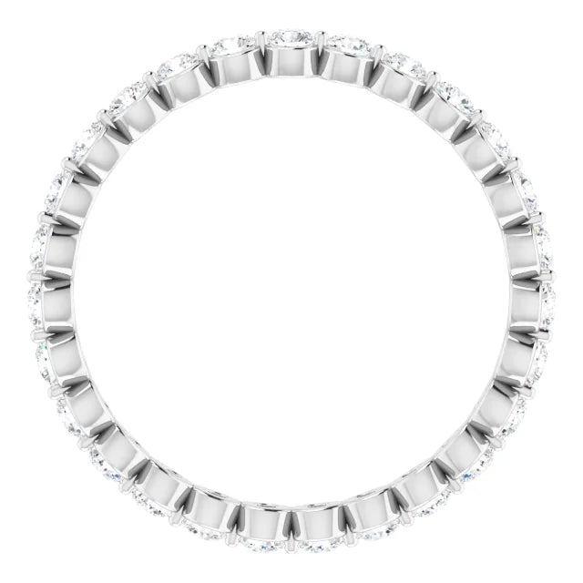 Round Brilliant Moissanite Eternity Band