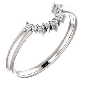 Moissanite Contour Wedding Band - I Heart Moissanites