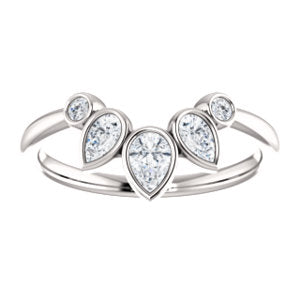 Diamond Contour Wedding Band - I Heart Moissanites