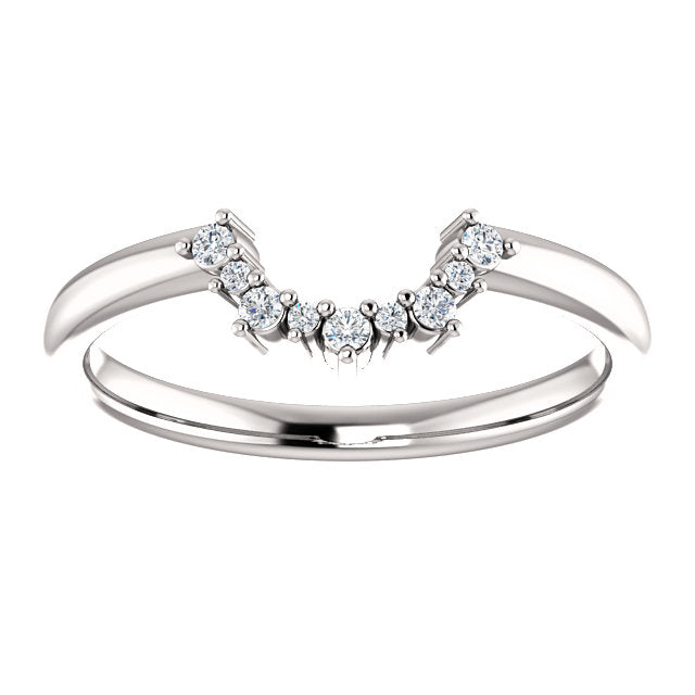 Moissanite Contour Wedding Band - I Heart Moissanites