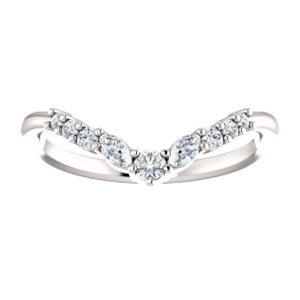 Moissanite Contour Wedding Band - I Heart Moissanites