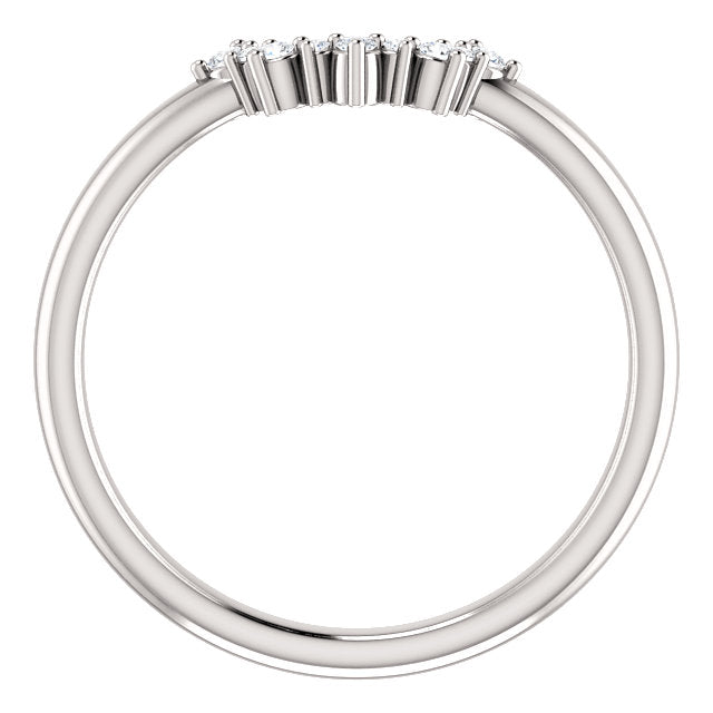 Diamond Contour Wedding Band - I Heart Moissanites