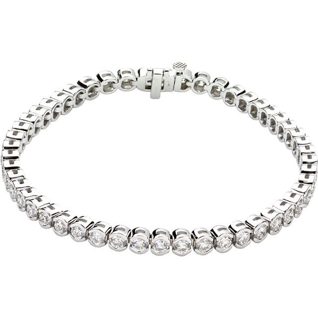 6.00ct Bezel Set Tennis Bracelet - I Heart Moissanites
