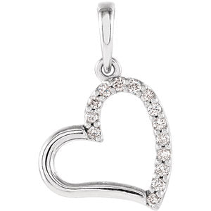 Moissanite Heart Pendant - I Heart Moissanites