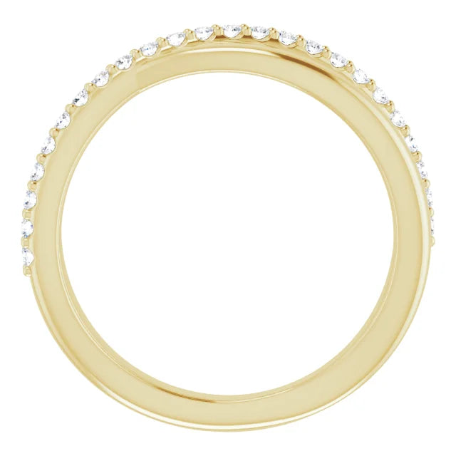 Lab Diamond Twist Style Anniversary Band