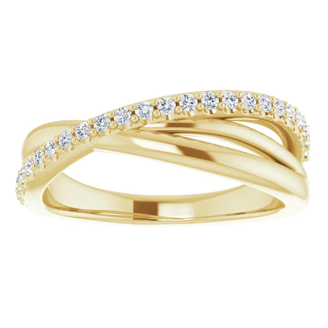 Lab Diamond Twist Style Anniversary Band