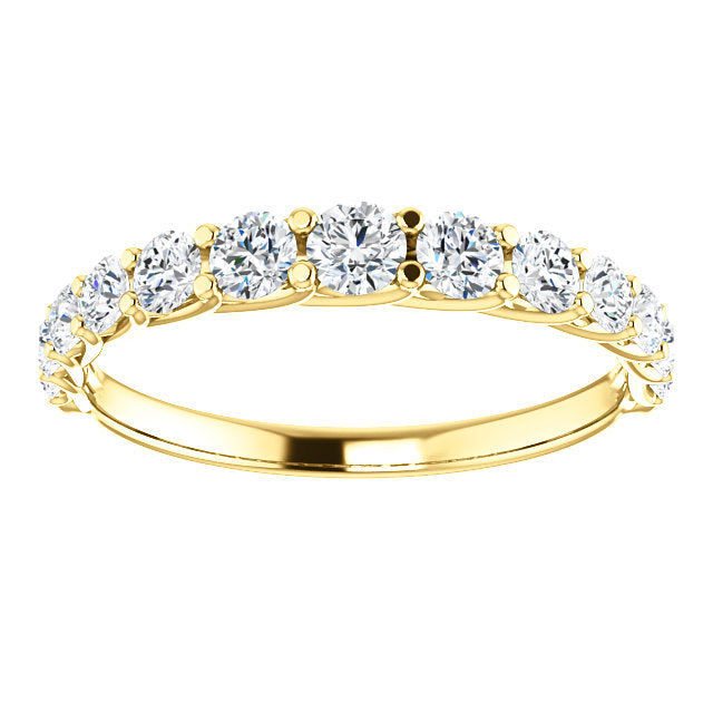 Moissanite Anniversary Band