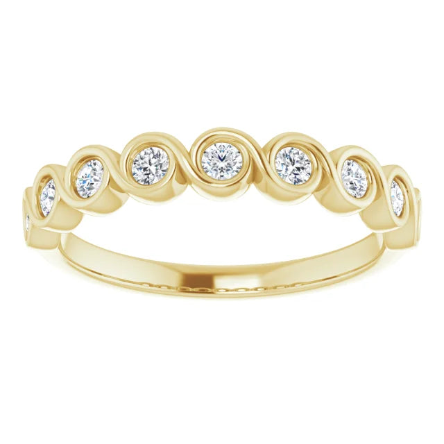 Moissanite Anniversary Band