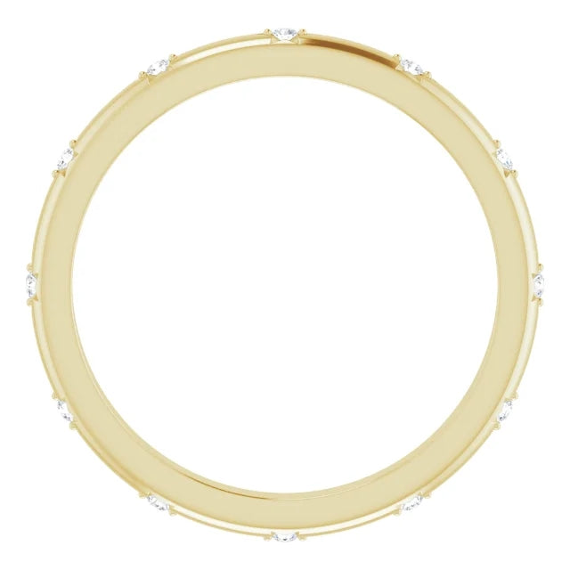 Round Brilliant Moissanite Eternity Band