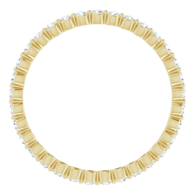 Round Brilliant Moissanite Eternity Band