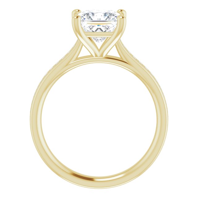 Princess Diamond Band Engagement Ring