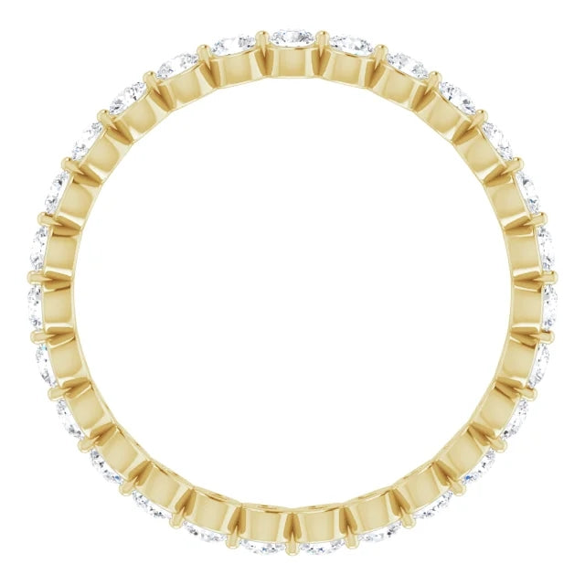 Round Brilliant Moissanite Eternity Band