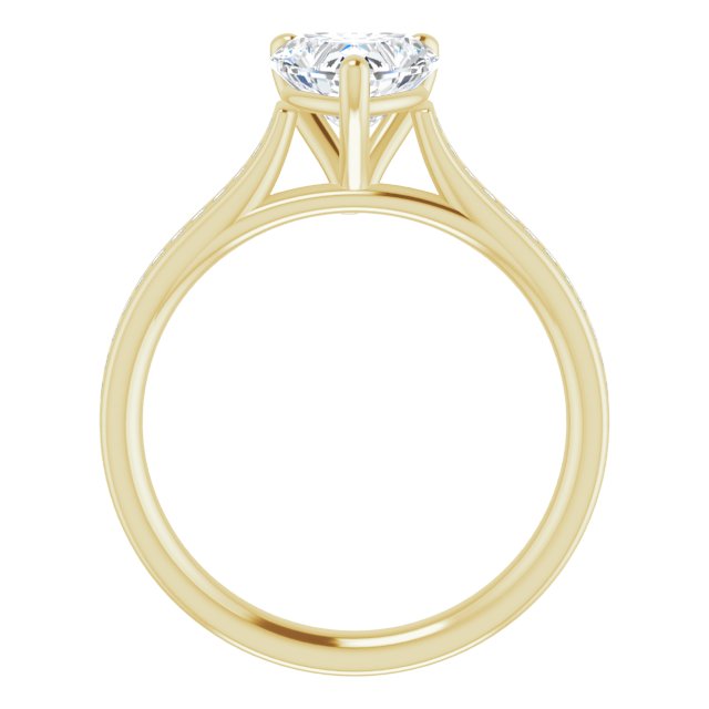 Heart Diamond Band Engagement Ring