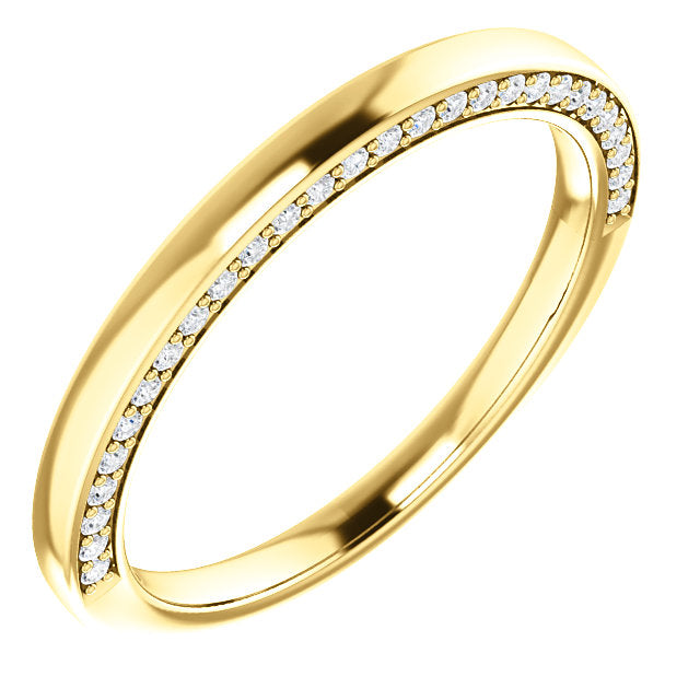 Hidden Diamond Wedding Band - I Heart Moissanites