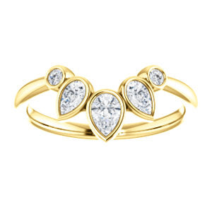 Diamond Contour Wedding Band - I Heart Moissanites