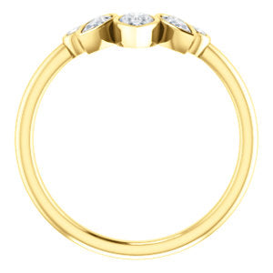 Diamond Contour Wedding Band - I Heart Moissanites