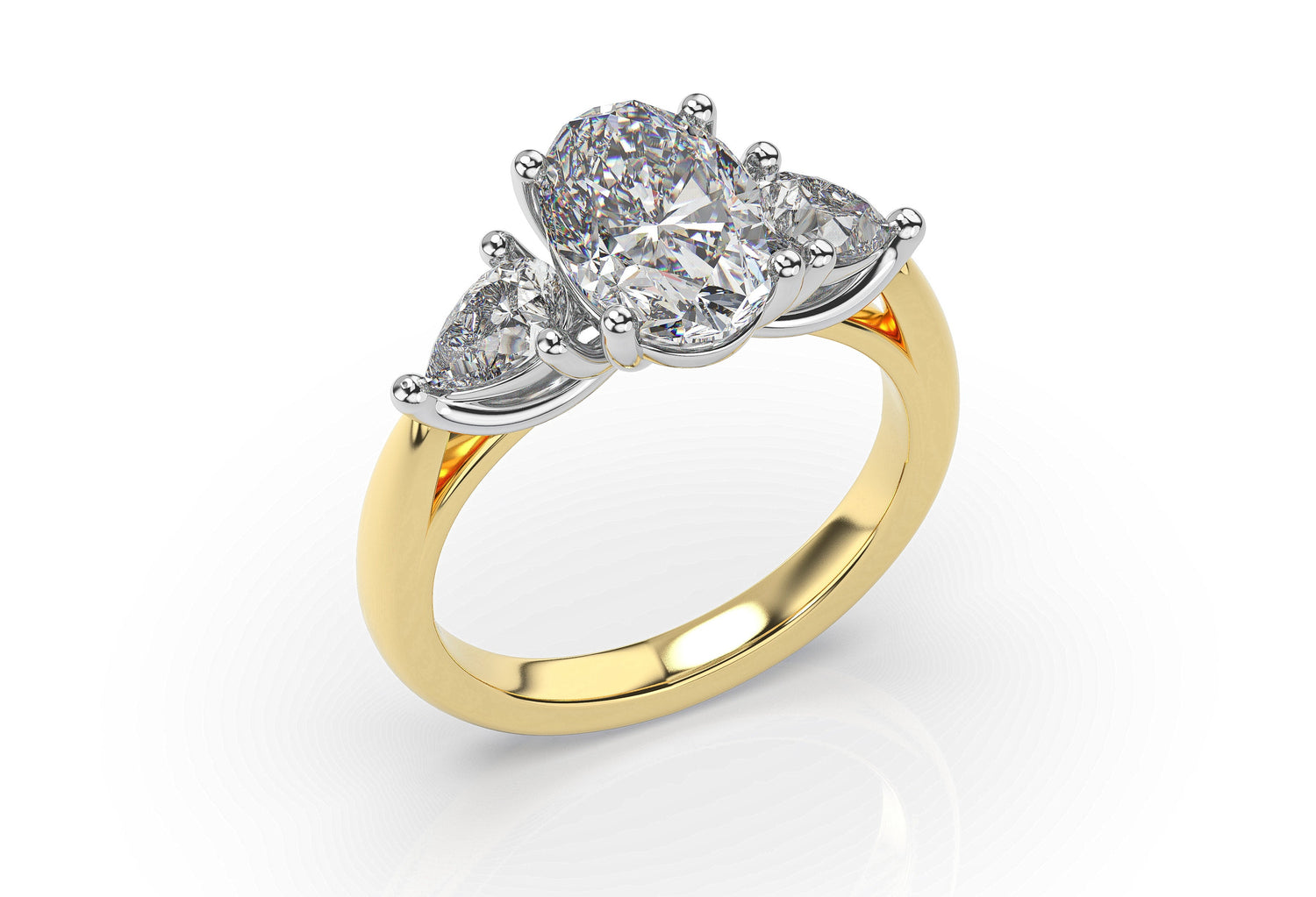 Tri-Stone & Accent Stone Engagement Rings