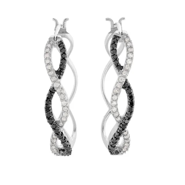 Moissanite Twist Hoop Earrings