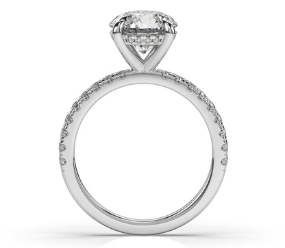Round Brilliant Hidden Halo Engagement Ring