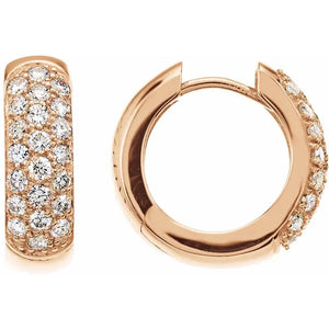 Moissanite Hoop Earrings