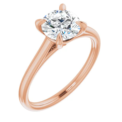 Four Claw Round Brilliant Solitaire Engagement Ring