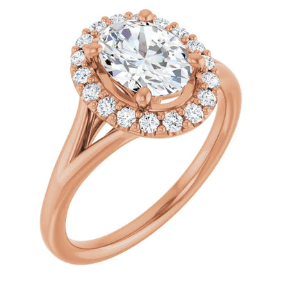 Oval Halo Style Engagement Ring