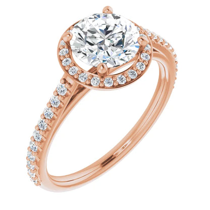 Round Brilliant Halo Style Engagement Ring