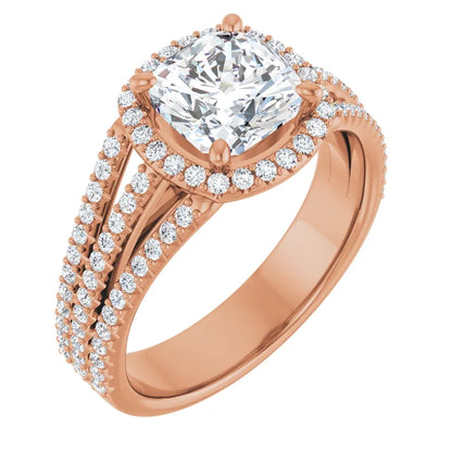 Cushion Halo Style Engagement Ring
