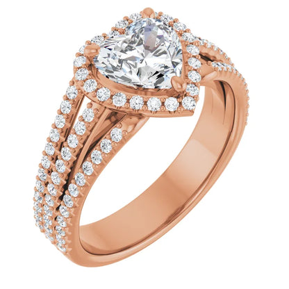 Heart Halo Style Engagement Ring