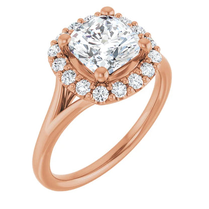 Cushion Halo Style Engagement Ring