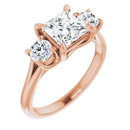 Princess Accent Engagement Ring
