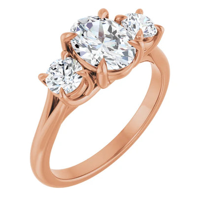 Oval Accent Engagement Ring