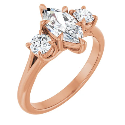 Marquise Accent Engagement Ring