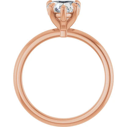 Heart Solitaire Engagement Ring