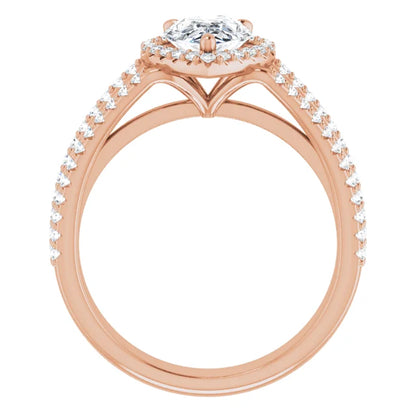 Pear Halo Style Engagement Ring