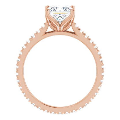 Princess Claw Set Eternity Style Engagement Ring