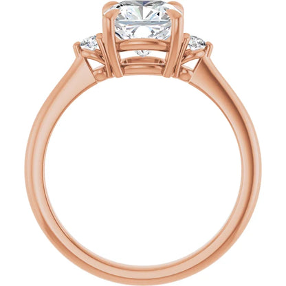Cushion Accent Engagement Ring