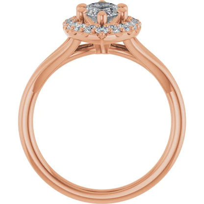 Marquise Halo Style Engagement Ring